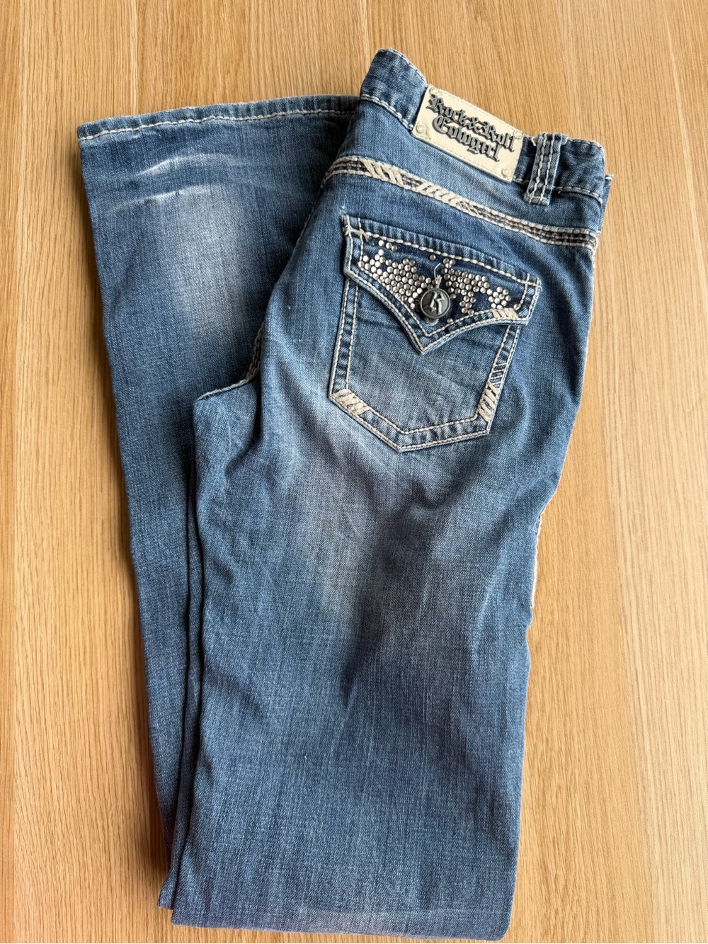 Rock & Roll Cowgirl Medium Blue Bootcut Jeans